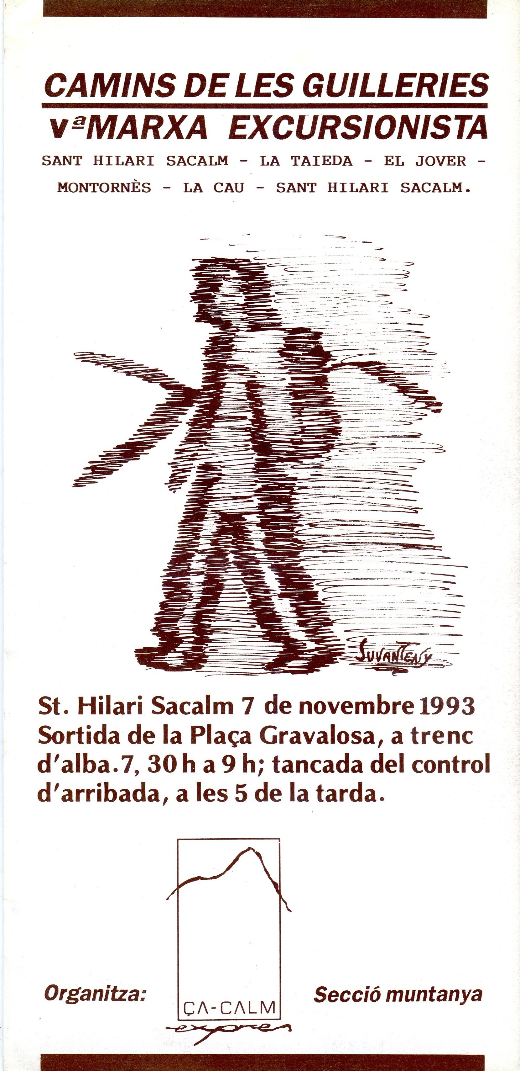 Camins de les Guilleries : Ia Marxa Excursionista : St. Hilari Sacalm - La Taieda - El Jovver - Montornès - La Cau - Sant Hilari Sacalm - Portada